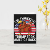 Winnaar Ik ben dankbaar dat Trump won nam Amerika Kaart (Gele Bloem)