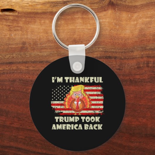 Winnaar Ik ben dankbaar dat Trump won nam Amerika  Sleutelhanger (Voorkant)