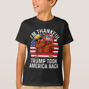 Winnaar Ik ben dankbaar dat Trump won nam Amerika T-shirt
