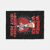 Winnaar Kerst Grote Opnieuw Trump Funny Hu Fleece Deken (Voorkant (Horizontaal))