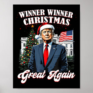 Winnaar Kerst Grote Weer Leuk Trump 2024 Poster