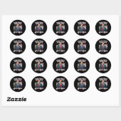 Winnaar Kerst Grote Weer Leuk Trump 2024 Ronde Sticker (Vel)
