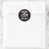 Winnaar Kerst Grote Weer Leuk Trump 2024 Ronde Sticker (Tas)