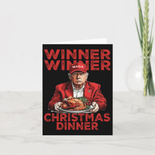 Winnaar Kerstdiner Dankbaar Trump Sant Kaart