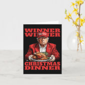 Winnaar Kerstdiner Funny Trump Xmas Sa Kaart (Gele Bloem)