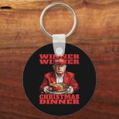 Winnaar Kerstdiner Funny Trump Xmas Sa Sleutelhanger (Voorkant)