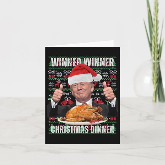 Winnaar Kerstdiner Humor Funny Trump X Kaart (Voorkant)