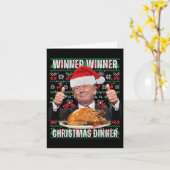 Winnaar Kerstdiner Humor Funny Trump X Kaart (Gele Bloem)