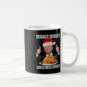 Winnaar Kerstdiner Humor Funny Trump X Koffiemok