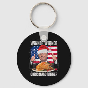 Winnaar Kerstdiner Humor Funny Trump X Sleutelhanger
