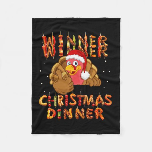Winnaar Kerstdiner Santa Claus Trump T Fleece Deken (Voorkant)