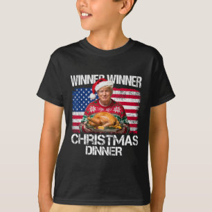 Winnaar Kerstdiner Santa Funny Trump C T-shirt
