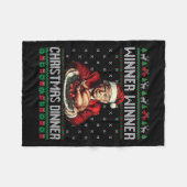 Winnaar Kerstdiner Santa Trump Ugly Sw Fleece Deken (Voorkant (Horizontaal))