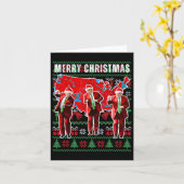 Winnaar Kerstdiner Santa Trump Ugly Sw Kaart (Gele Bloem)