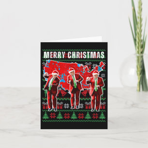 Winnaar Kerstdiner Santa Trump Ugly Sw Kaart
