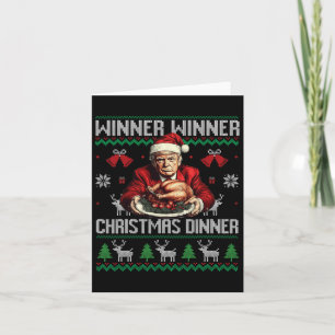Winnaar Kerstdiner Santa Trump Ugly Sw Kaart