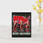 Winnaar Kerstdiner Santa Trump Ugly Sw Kaart (Gele Bloem)