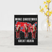 Winnaar Kerstdiner Santa Trump Ugly Sw Kaart (Gele Bloem)