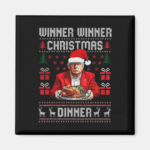Winnaar Kerstdiner Santa Trump Ugly Sw Magneet