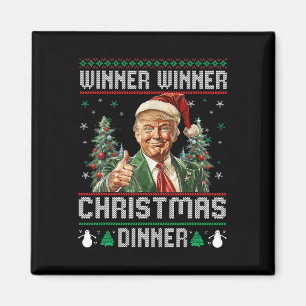Winnaar Kerstdiner Santa Trump Ugly Sw Magneet
