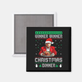 Winnaar Kerstdiner Santa Trump Ugly Sw Magneet (Voorkant / Achterkant)