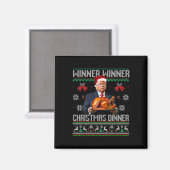 Winnaar Kerstdiner Santa Trump Ugly Sw Magneet (Voorkant / Achterkant)