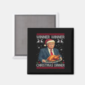 Winnaar Kerstdiner Santa Trump Ugly Sw Magneet (Voorkant / Achterkant)