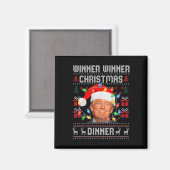 Winnaar Kerstdiner Santa Trump Ugly Sw Magneet (Voorkant / Achterkant)
