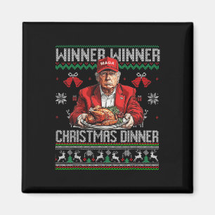Winnaar Kerstdiner Santa Trump Ugly Sw Magneet