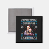Winnaar Kerstdiner Santa Trump Ugly Sw Magneet (Voorkant / Achterkant)