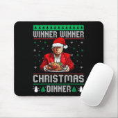 Winnaar Kerstdiner Santa Trump Ugly Sw Muismat (Met muis)