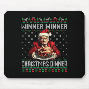 Winnaar Kerstdiner Santa Trump Ugly Sw Muismat