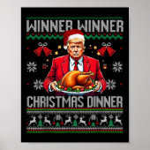 Winnaar Kerstdiner Santa Trump Ugly Sw Poster (Voorkant)