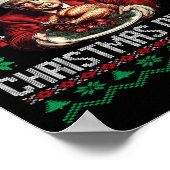 Winnaar Kerstdiner Santa Trump Ugly Sw Poster (Hoek)
