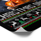 Winnaar Kerstdiner Santa Trump Ugly Sw Poster (Hoek)