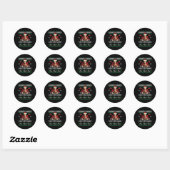 Winnaar Kerstdiner Santa Trump Ugly Sw Ronde Sticker (Vel)
