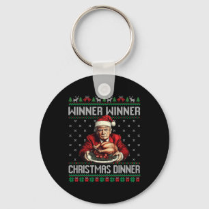 Winnaar Kerstdiner Santa Trump Ugly Sw Sleutelhanger