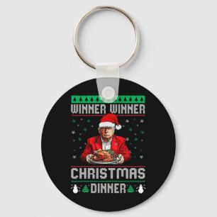 Winnaar Kerstdiner Santa Trump Ugly Sw Sleutelhanger