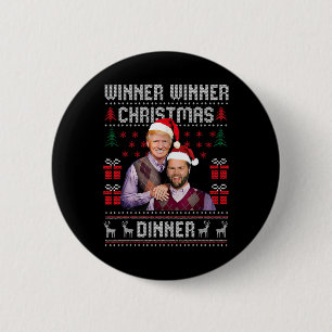 Winnaar Kerstdiner Santa Trump Vance U Ronde Button 5,7 Cm