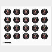Winnaar Kerstdiner Santa Trump Vance U Ronde Sticker (Vel)