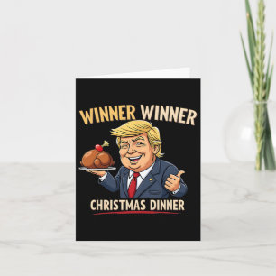 Winnaar Kerstdiner Trump Funny Christmas Kaart