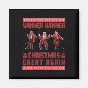 Winnaar Kerstfeest weer Santa Trump Day Magneet