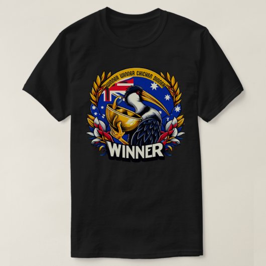 Winnaar Kip Diner 15 T-shirt (Design voorkant)