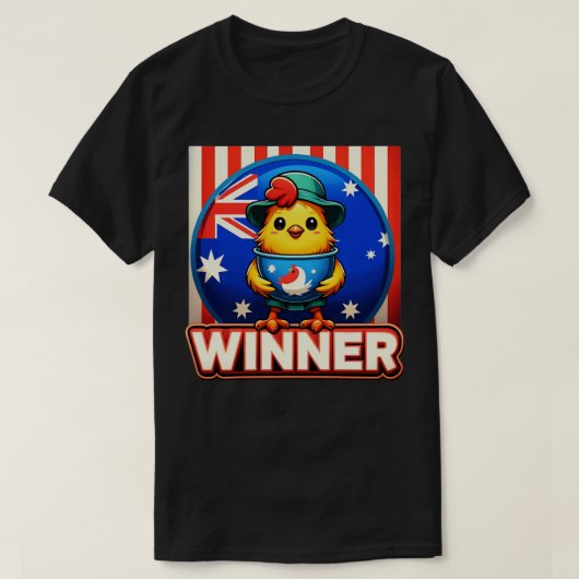 Winnaar Kip Diner 4 T-shirt (Design voorkant)