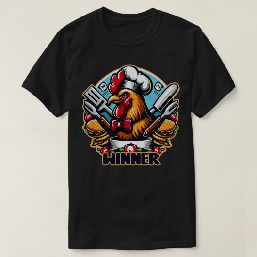 Winnaar Kip Diner 5 T-shirt (Design voorkant)