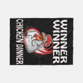 Winnaar Loser Video Game Chicken Dinner Speler Fleece Deken (Voorkant (Horizontaal))