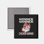 Winnaar Loser Video Game Chicken Dinner Speler Magneet (Voorkant / Achterkant)