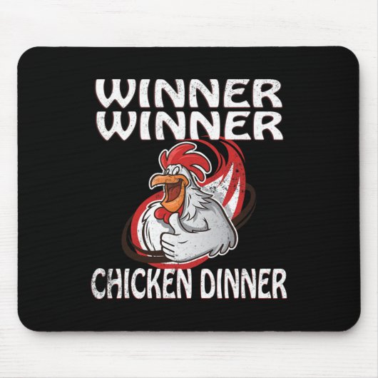 Winnaar Loser Video Game Chicken Dinner Speler Muismat (Voorkant)