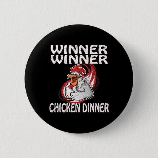 Winnaar Loser Video Game Chicken Dinner Speler Ronde Button 5,7 Cm (Voorkant)