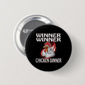 Winnaar Loser Video Game Chicken Dinner Speler Ronde Button 5,7 Cm (Voorkant /achterkant)